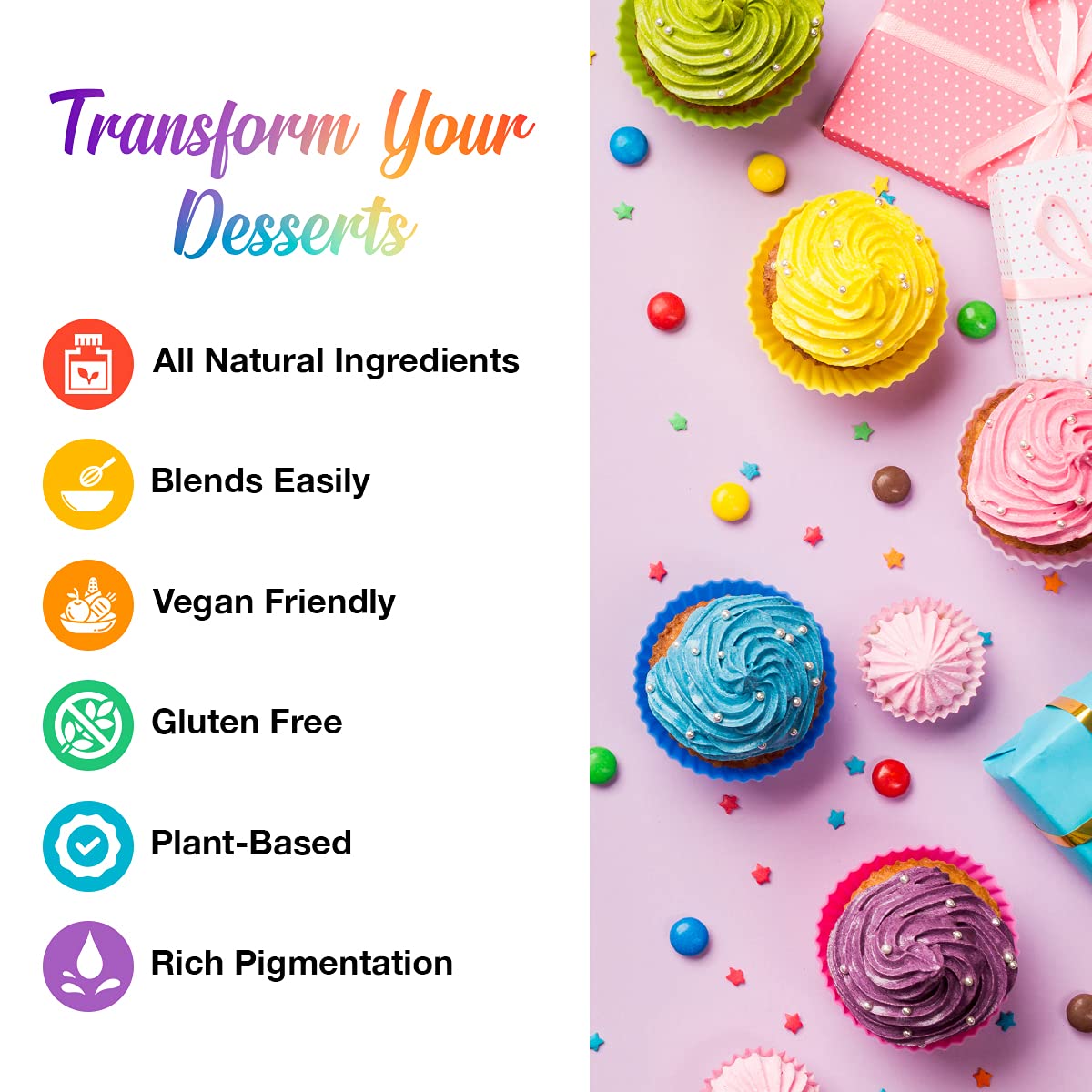 Chefmaster Natural LiquaGel Food Coloring Kit Natural Gel Food