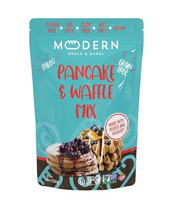 Modern Bread & Bagel Grain-Free & Gluten-Free, Pancake & Waffle Mix | Paleo Pancake & Waffle | Certified Gluten Free | Nut Free | Non-GMO | Vegan Friendly | Kosher - 8oz. Pack of 1