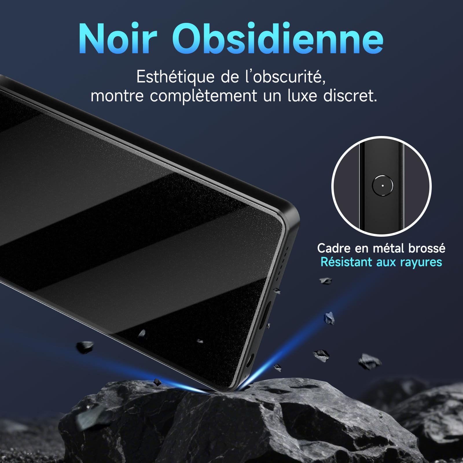 Lecteur MP3 Android 14 avec Spotify, Play Store, Amazon Music, Audible, Libby, Lecteur MP4 à écran Tactile 4 Pouces pour Enfants avec contrôle Parental, Mode Eye-Care (Noir Brillant)