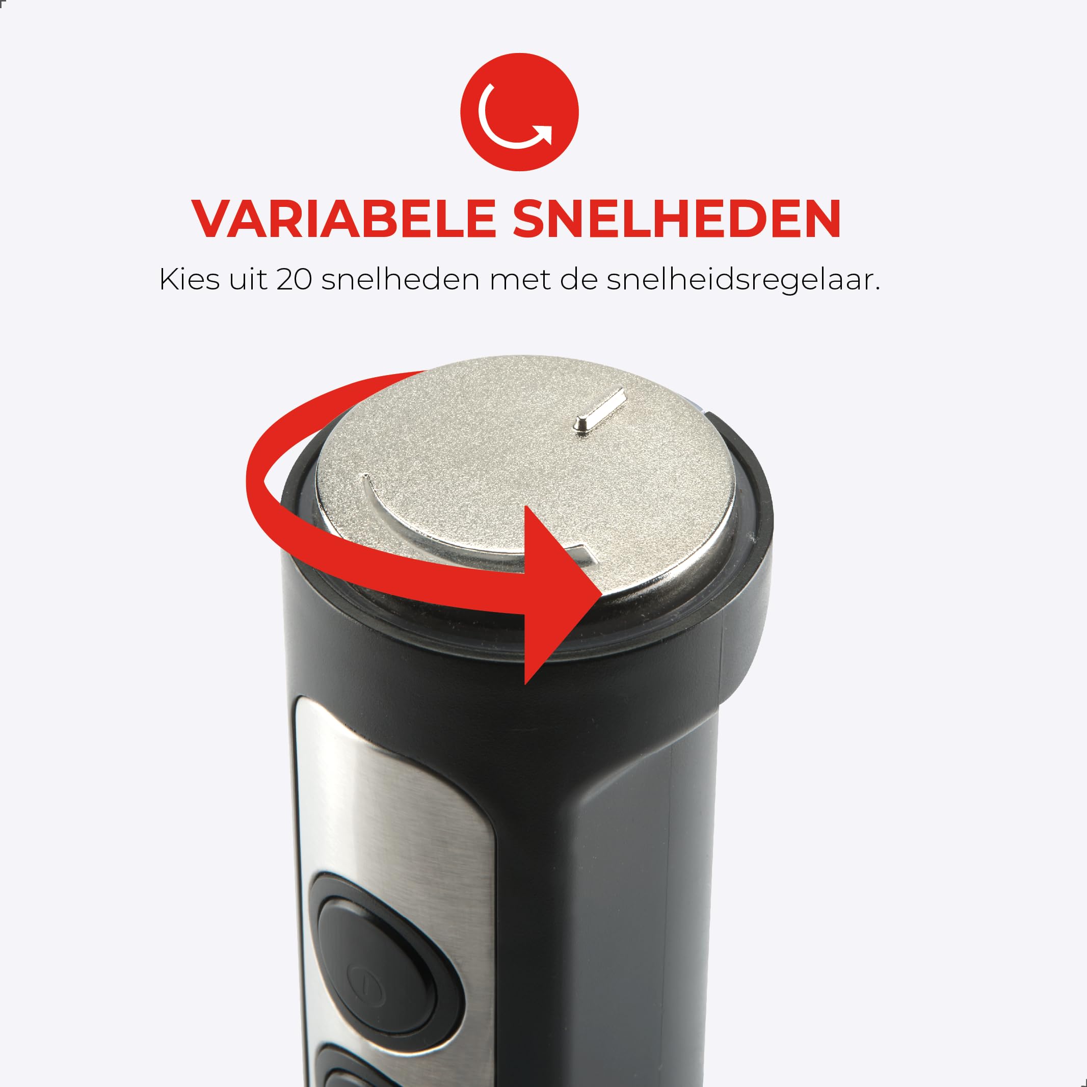 Bourgini Classic – bardzo wydajny blender ręczny z 20 prędkościami i trybem turbo – rozdrabniacz – 1200 W.