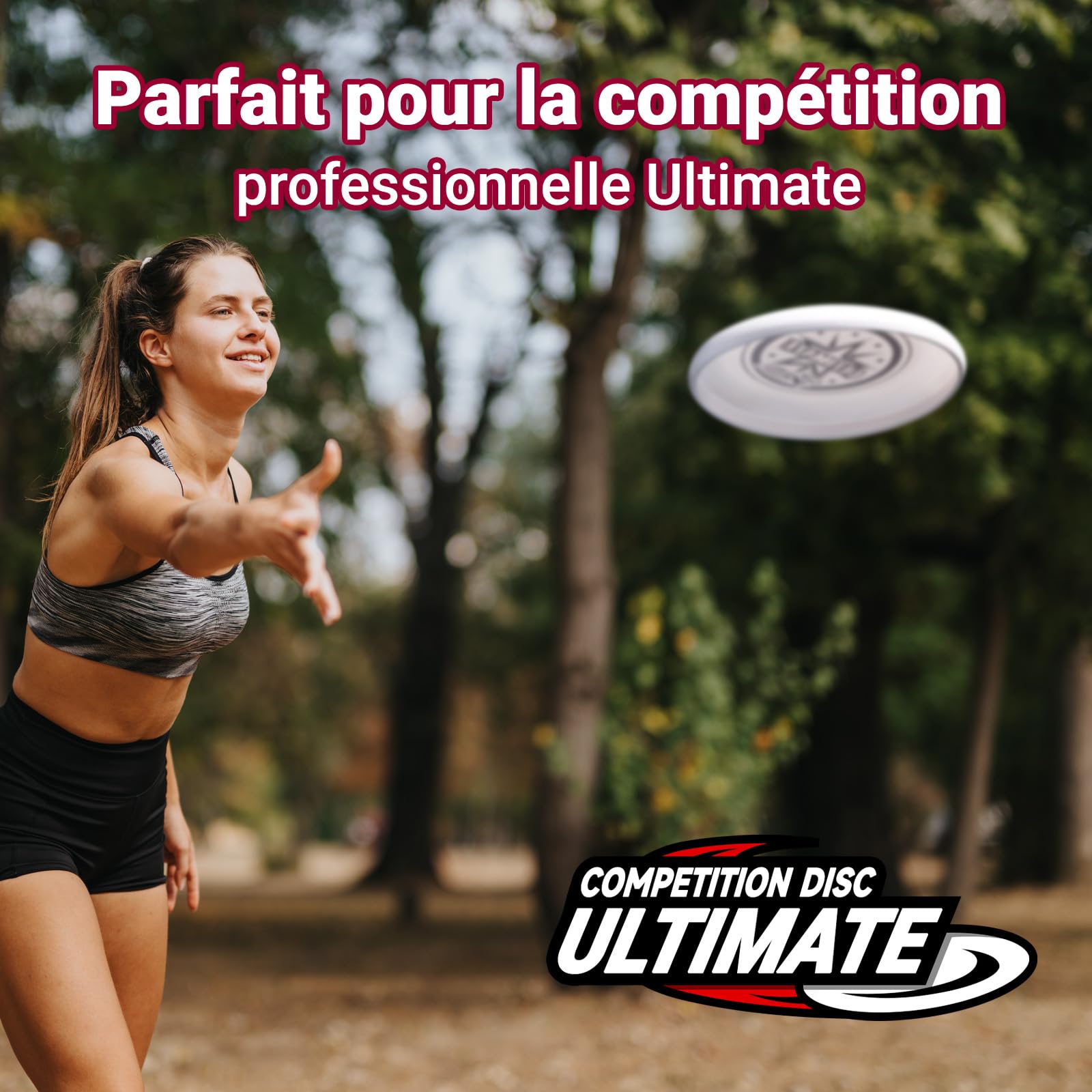 Frisbee Disque Volant Officiel Ultimate de 175 g, Disque d'entraînement Professionnel de 27,4 cm pour compétition et Plaisir en Plein air