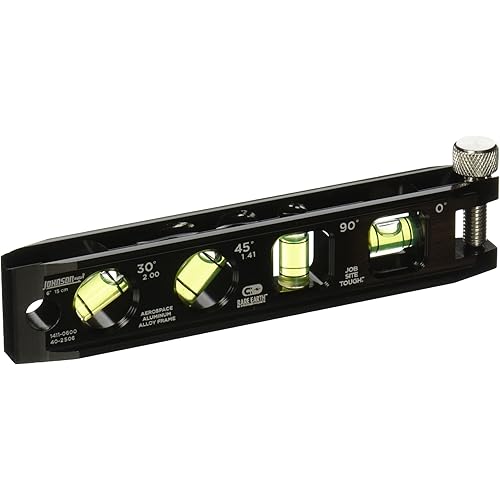 Johnson Level & Tool 1411-0600 Magnetic Billet Torpedo Level, 6", Black, 1 Level