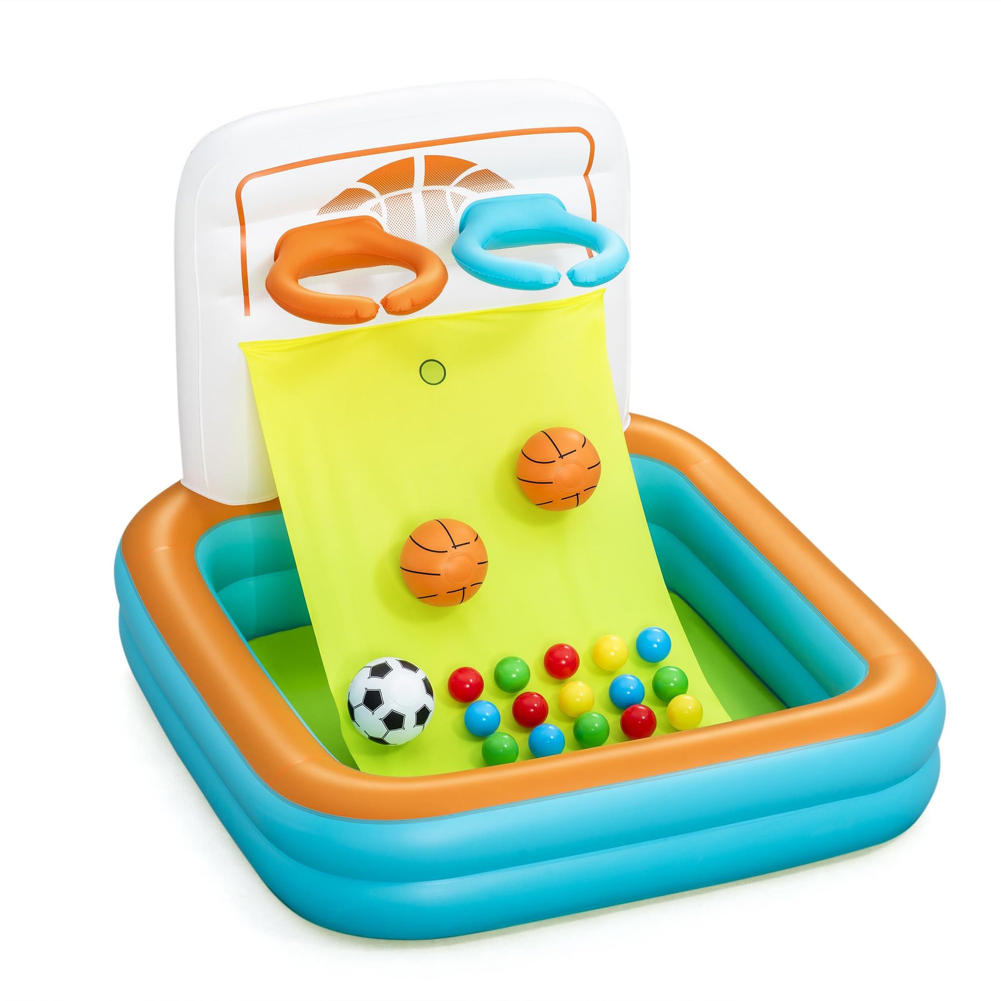 Bestway: Kick 'N Swish - 3-in-1 Multi-Use Ball Pit, 47x 42x33, Inflatable Sports Activitiy Center, Basketball-Soccer-Ball Pit, Indoor-Outdoor Kids 2+ - Image 2