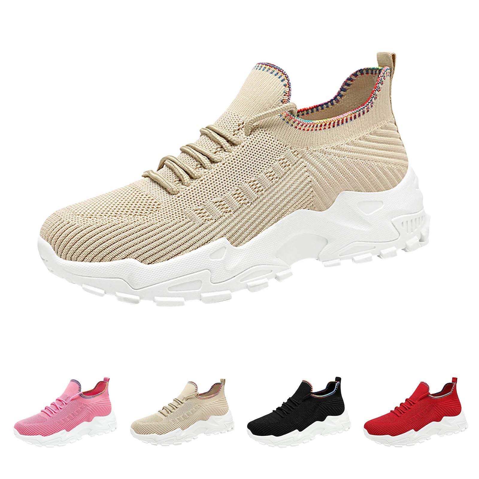 Scarpe Ginnastica Donna Pianta Larga Sneakers Bianche Donna Comode | Calzature Atletica in Tomaia Maglia per Passeggiata Invernale Scarpe Ginnastica Leggerezza Assoluta Pelle Sintetica