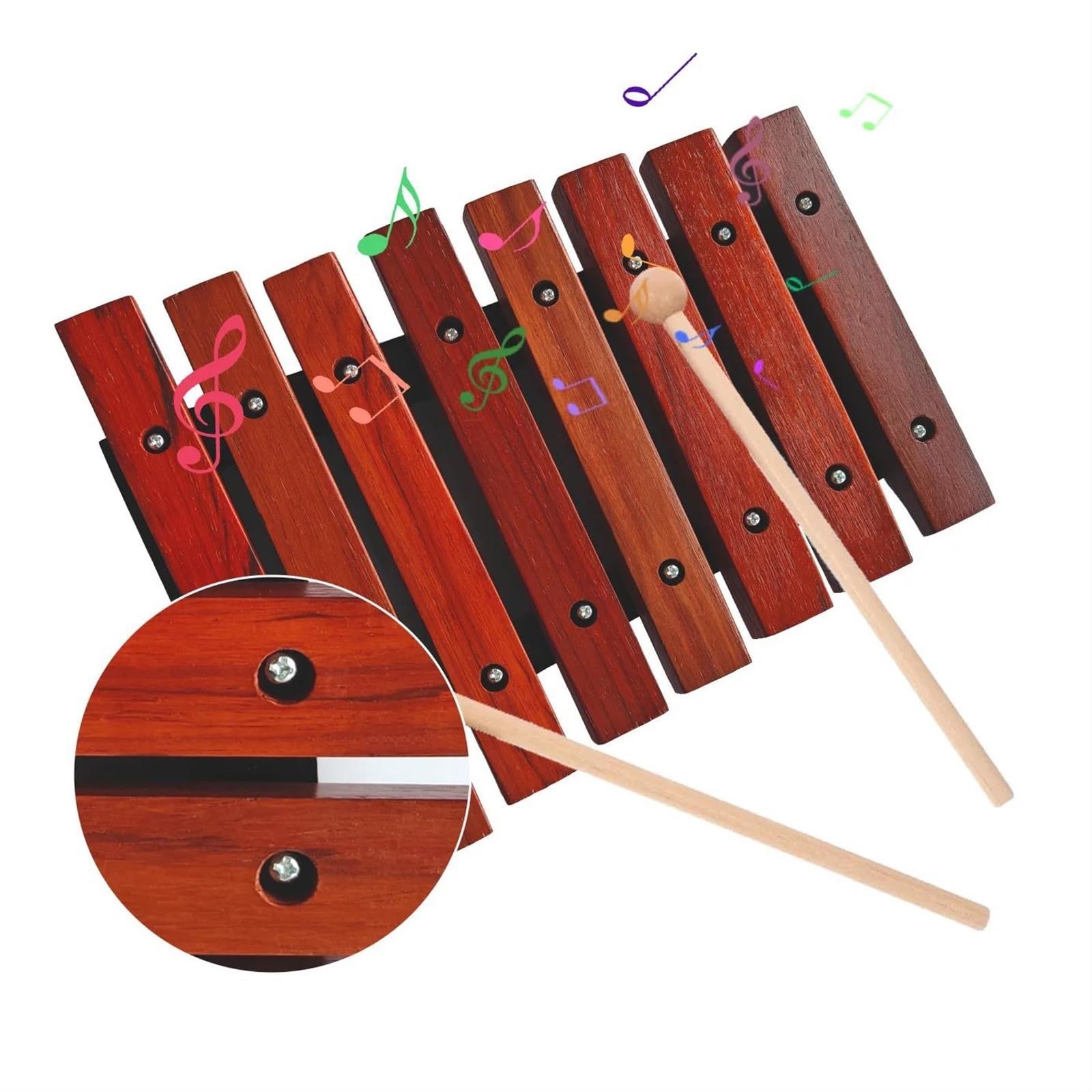 Instrument Ksylofonowy 8 Nut Drewniany Ksylofon Instrument Muzyczny Młotki Brzozowa Sosna Drewniany Instrument Perkusyjny Ksylofon