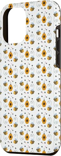 Miniatura 2 de Funda para iPhone 13 Pro Max con diseño de abeja y peine de miel para mujeres y niñas