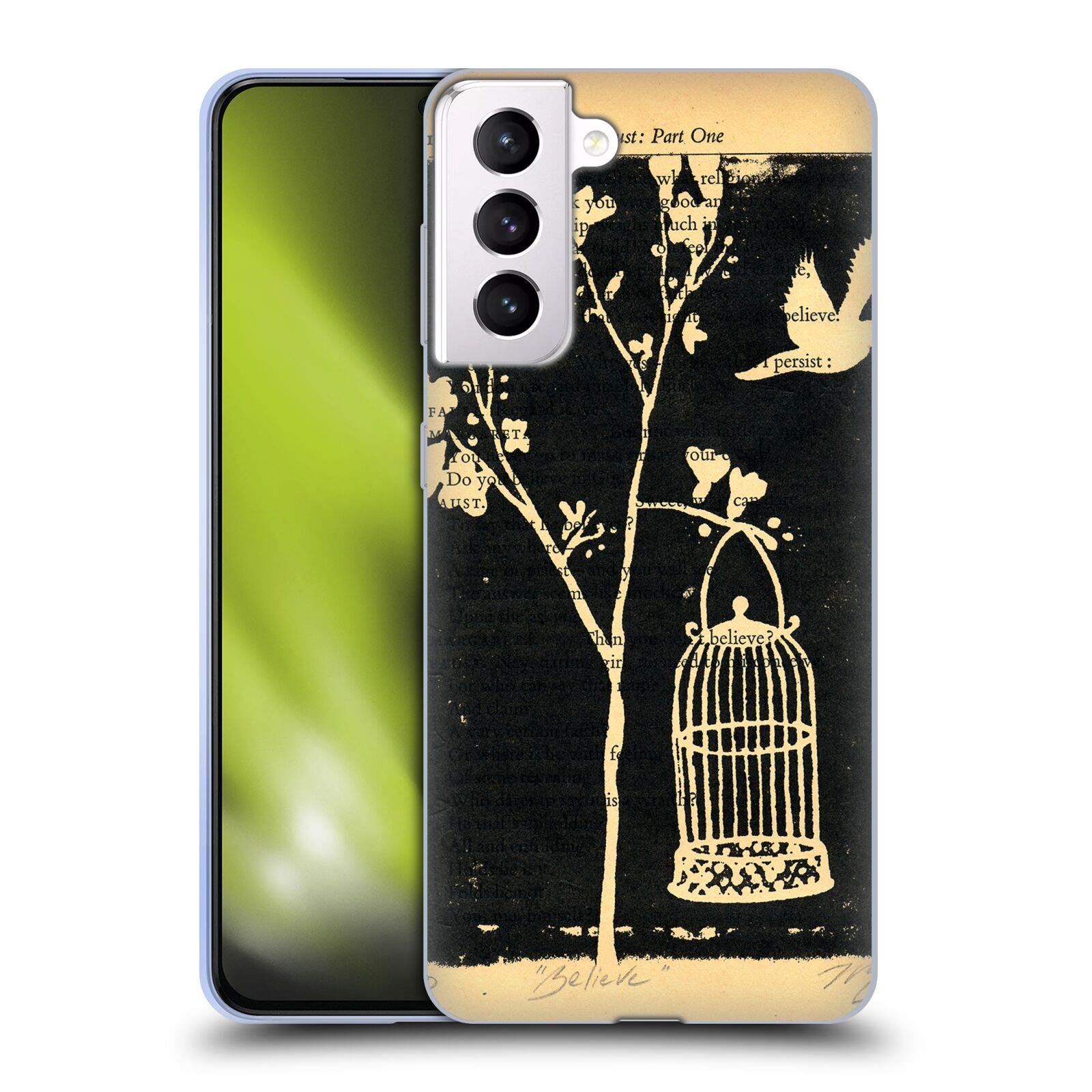 Head Case DesignsHead Case Designs Officially Licensed Wyanne Believe Gocco Print Birds Soft Gel Case Compatible with Samsung Galaxy S21+ 5G