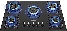 Cooktop a Gás, 5 Bocas, Mondial, Preto/Inox, Bivolt - CTG-02