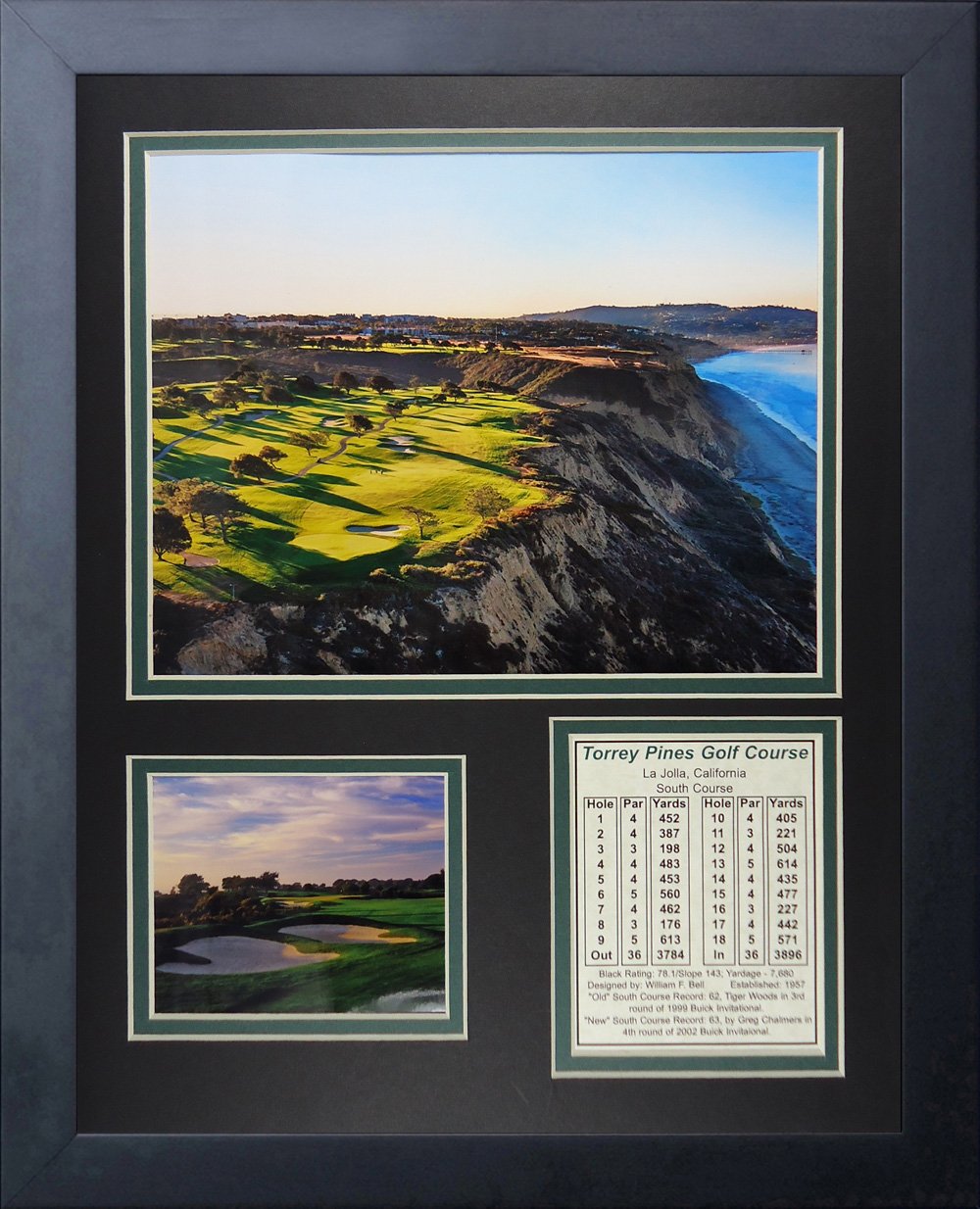 Legends Never Die Torrey Pines Golf Course I Aerial Collage Photo Frame, 11" x 14"