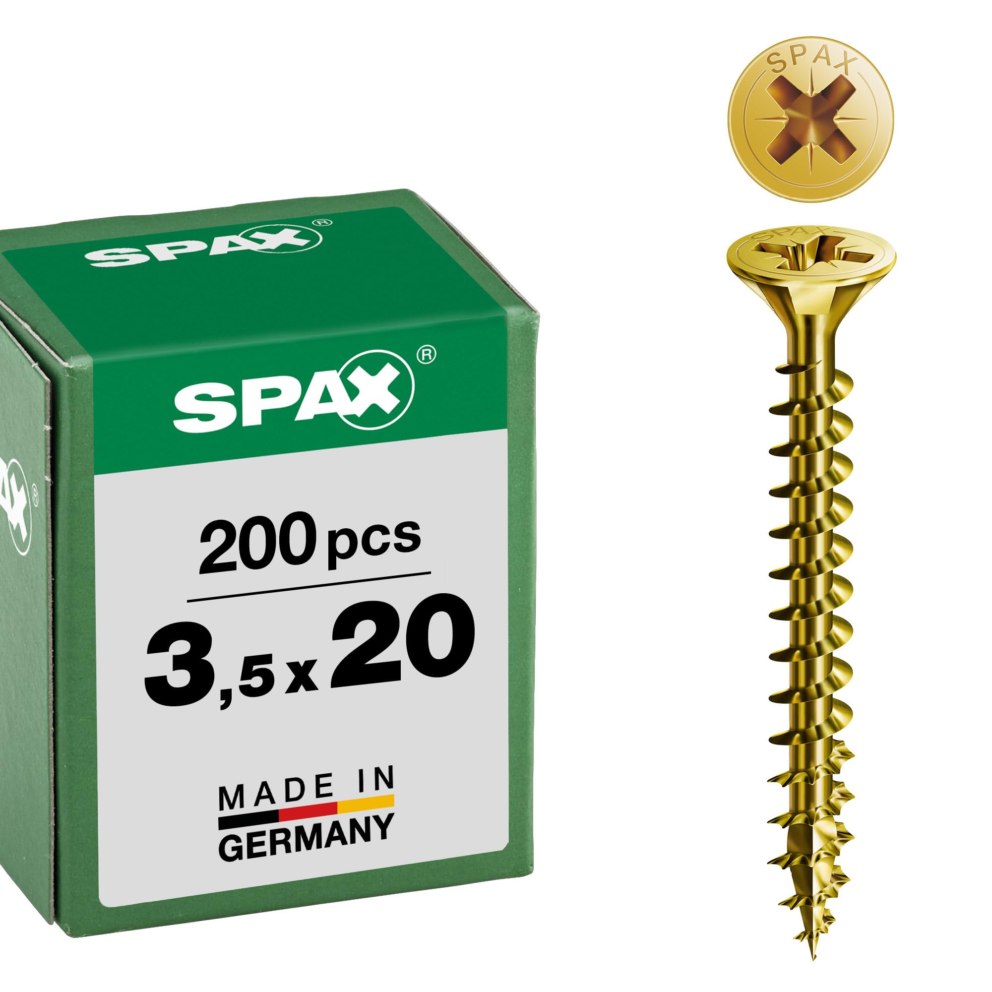 Spax Yellow/Silver S Self Countersinking Pozi Wood Screws