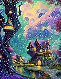 OuDeZjzhu Leinwandbild, Wandkunst, 58 x 90 cm, ätherischer 