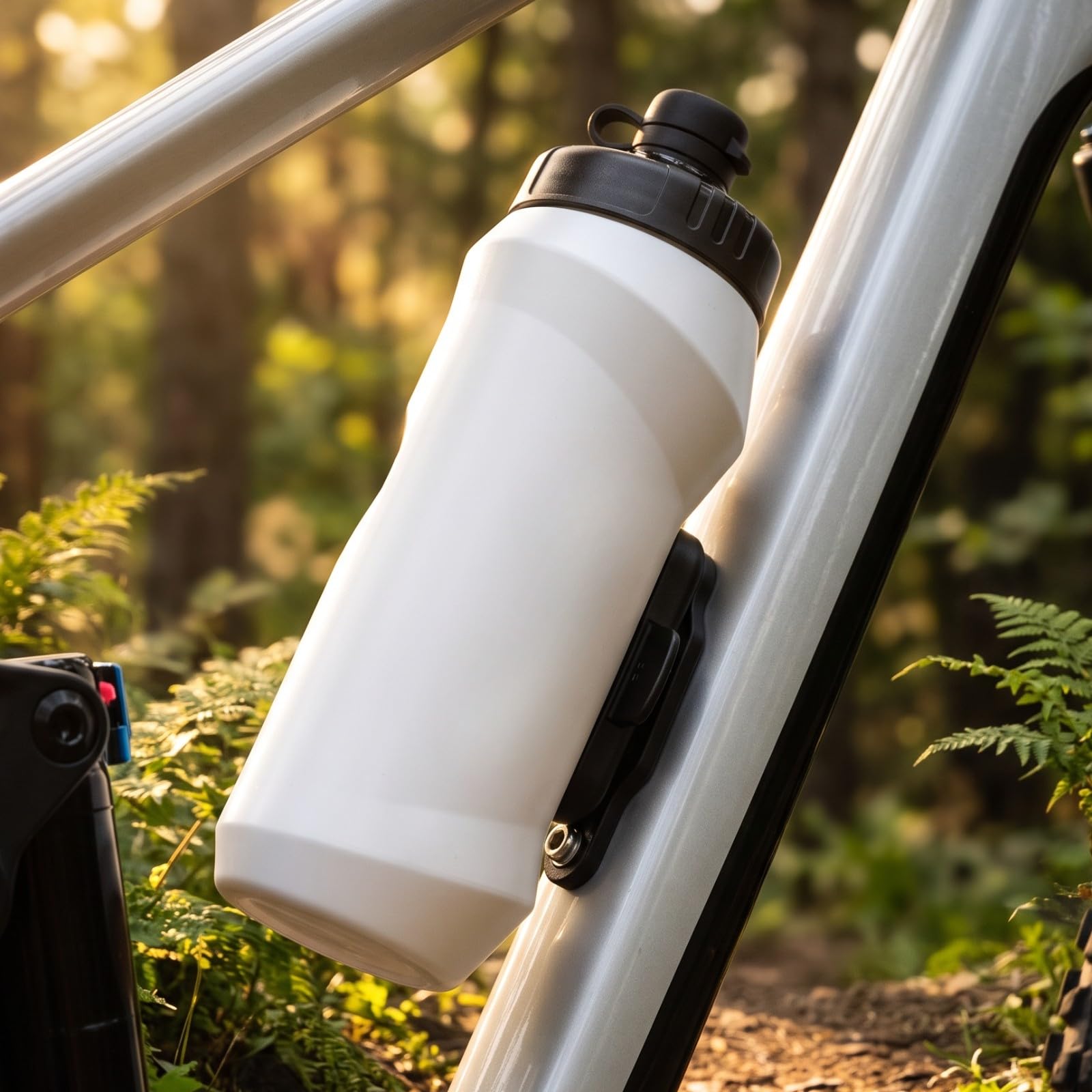 Botella Agua para Bicicleta con Base | Sin, No perjudicial, Botella Agua, para Ciclismo, Negro, 600ML