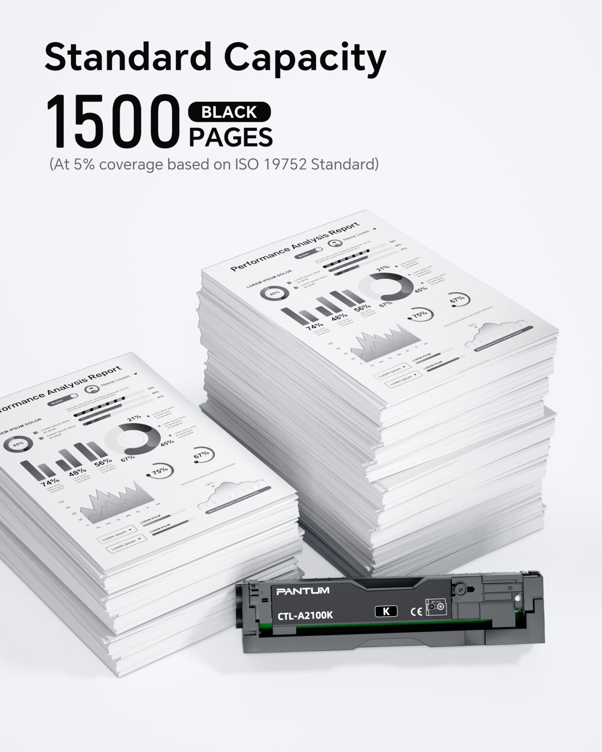 PANTUM CTL-A2100K Originale Cartuccia toner compatibile con la stampante laser a colori CP2100DW CM2100DW CM2100ADW, Capacità 1500 pagine, 1-Pack (Nero, Standard Capacità)