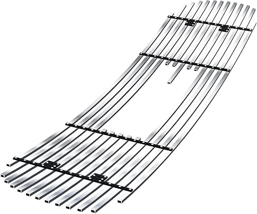 Miniatura 2 de APS Compatible con GMC Sierra 1500HD 2500HD 3500 2001-2002 y Yukon XL 00-06 con logotipo Mostrar logotipo superior de acero inoxidable SS Chrome