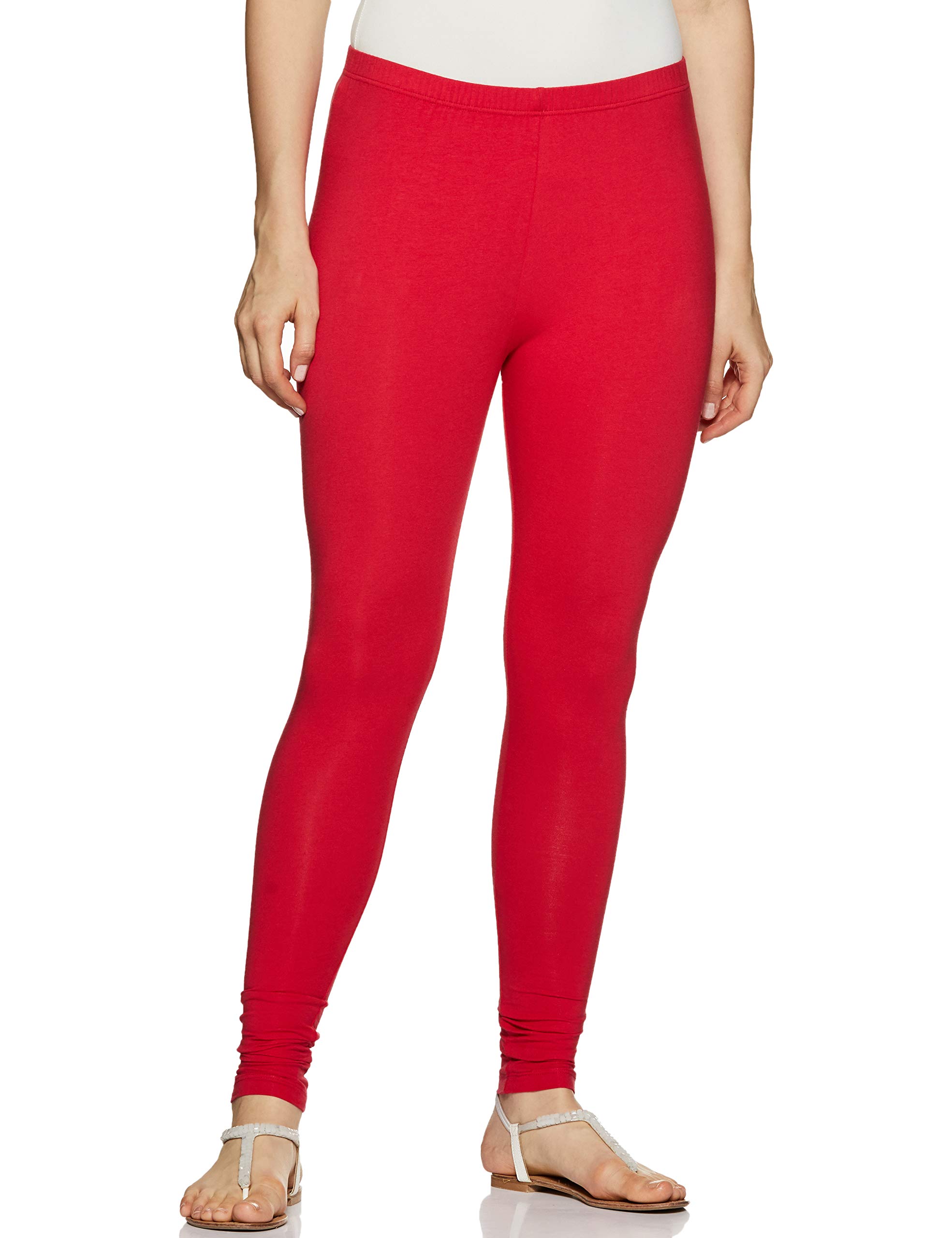 Softline 4D Cotton Stretch Comfort Ankle Leggings for Women,All-Purpose Fashion for Western, Ethnic, Sporty, and Casual Wear - Ankle-Length, Solid Color, Pack of 1 Raspberry-image-40
