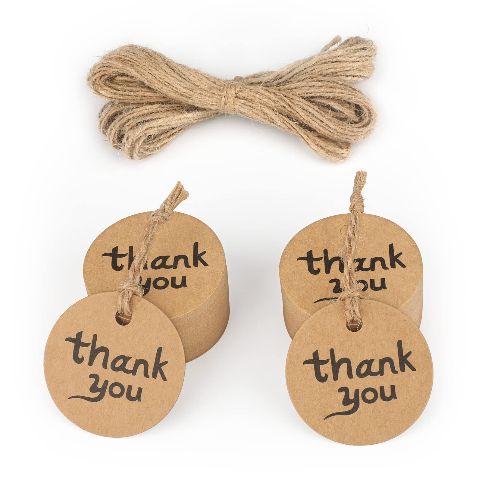 Amazon.com: Gift Tags, Thank You Tags,100Pcs Kraft Paper Tags with Jute  Twine for Wedding,Thanksgiving,Birthday,DIY Crafts Party Favor
