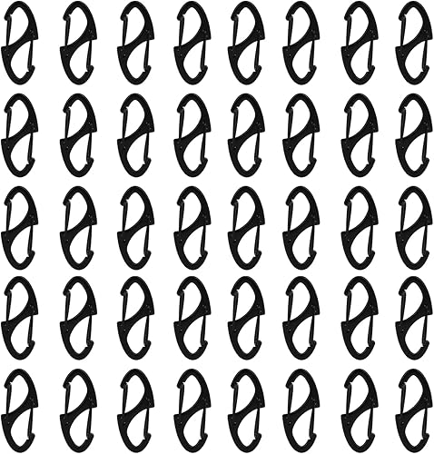 40 llaveros de mosquetón doble en forma de S 16 pulgadas mosquetón de doble puerta S ideal para camping viajes pesca