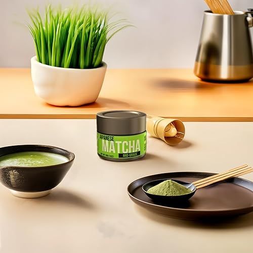 Miniatura 5 de Revival Tea Company Polvo de matcha japonés, mezcla de té verde para tés matcha ceremoniales y lattes, 1 onza