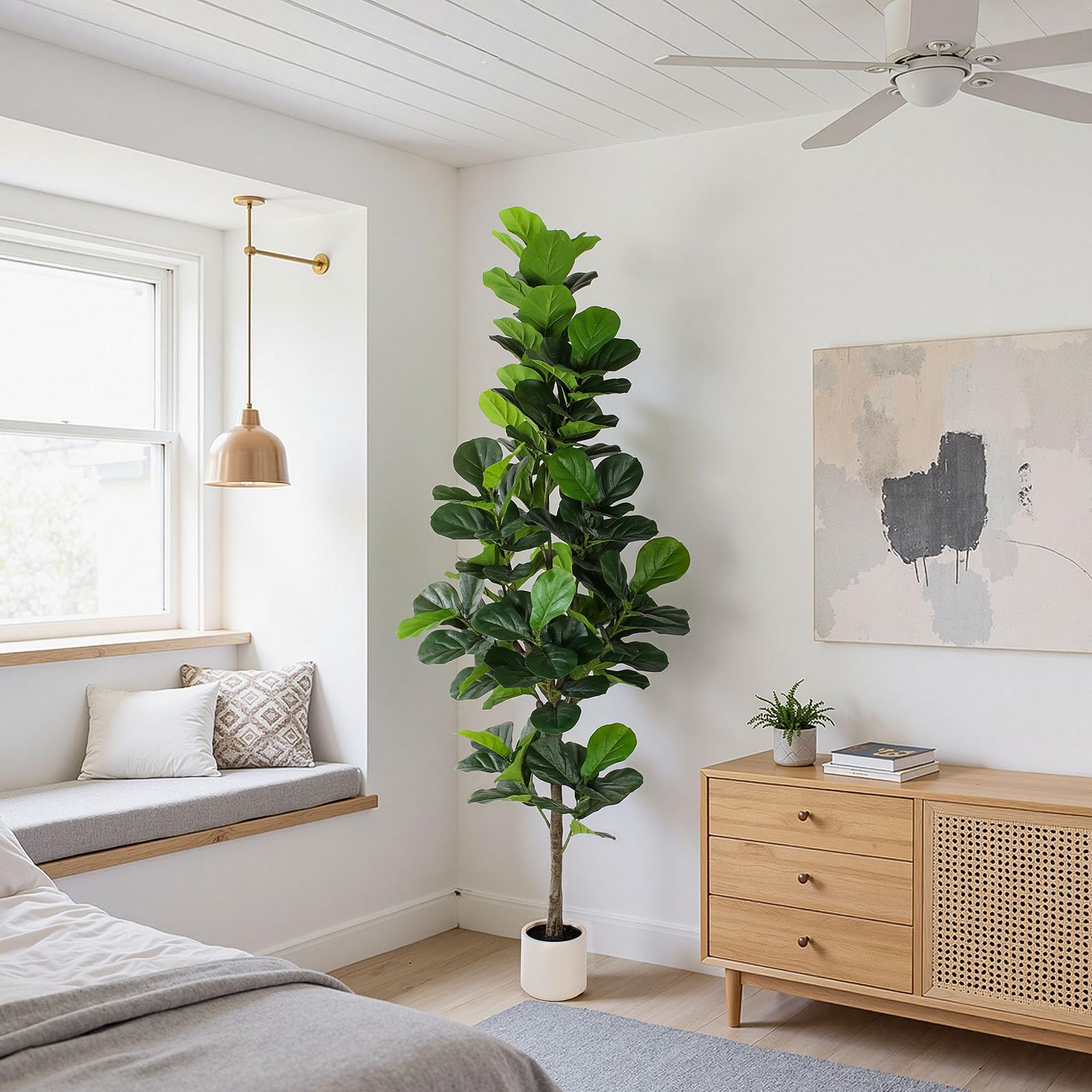 AQUGQ Artificial Fiddle Leaf Fig Tree 7FT