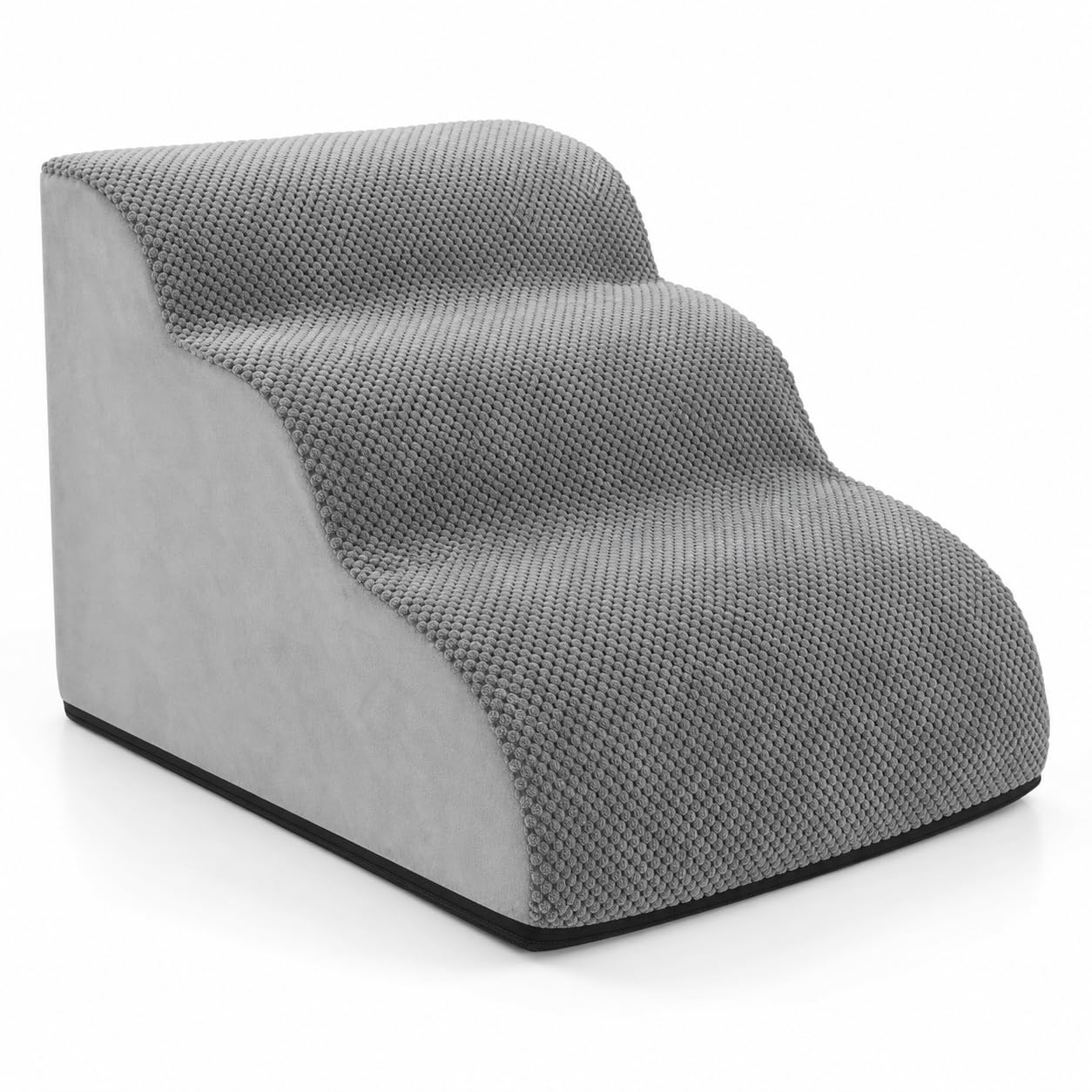 QWORK® Scaletta per Animali Domestici 74x40x52 cm, Scala per Cani e Gatti in Spugna Alta Densità, per Cani di Piccola e Media Taglia, Anziani