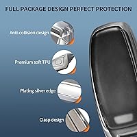 Vista 3 de TANGSEN Funda inteligente para llavero compatible con Audi A3 A6 A7 A8 E-Tron S3 S6 RS6 S7 RS7 Q7 SQ7 Q8 SQ8 3 4 botones entrada sin llave remoto