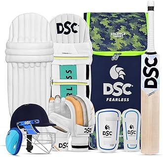 DSCPremium Kashmir Willow Cricket Kit with Helmet, Size-Mens, Left Hand