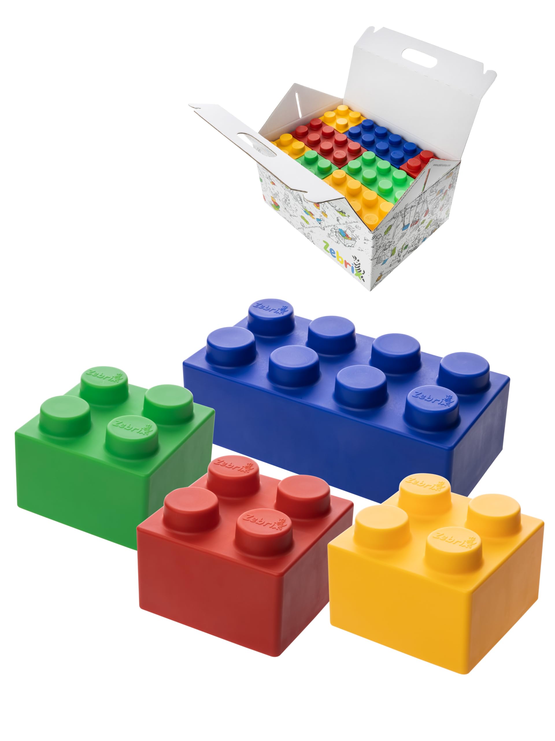 ABOHU Mattoncini da costruzione grandi 246 pezzi, compatibili con tutti i principali marchi, blocchi di costruzione colorati, giocattoli educativi