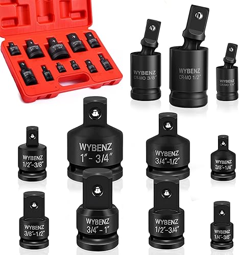 Miniatura 1 de Juego de adaptador de enchufe de impacto y reductor, juego de adaptadores de impacto de 14" 12" 38" 34" y juego de enchufes giratorios de impacto