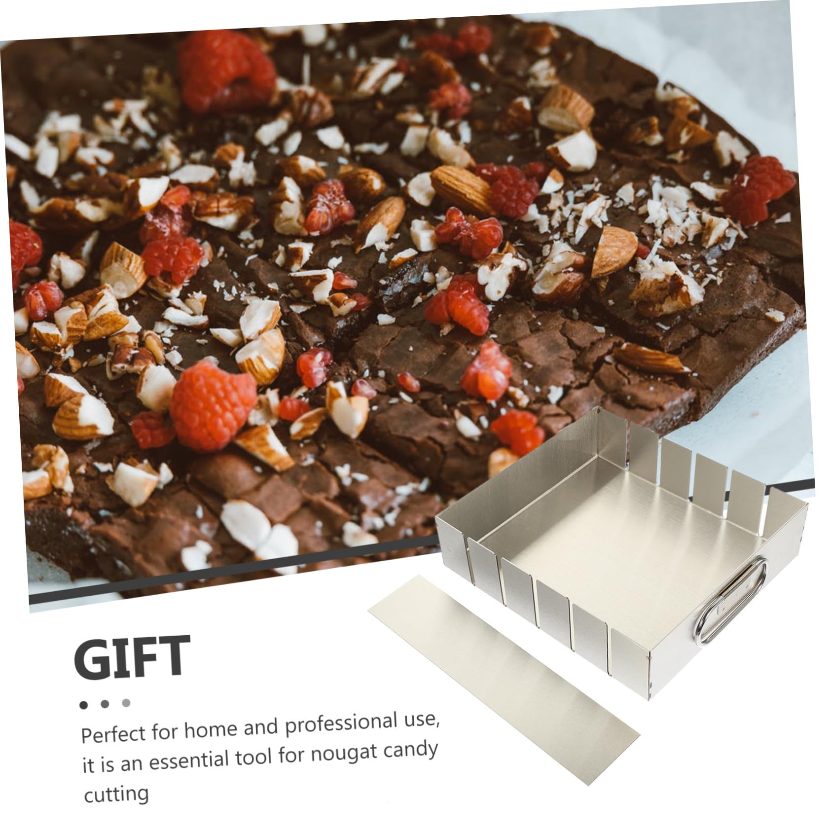 Toyvian Moule à Nougat en Acier Inoxydable pour Pâtisserie Professionnelle, Surface Lisse, Facile à Démouler, pour Confiserie et Fabrication de Gâteaux