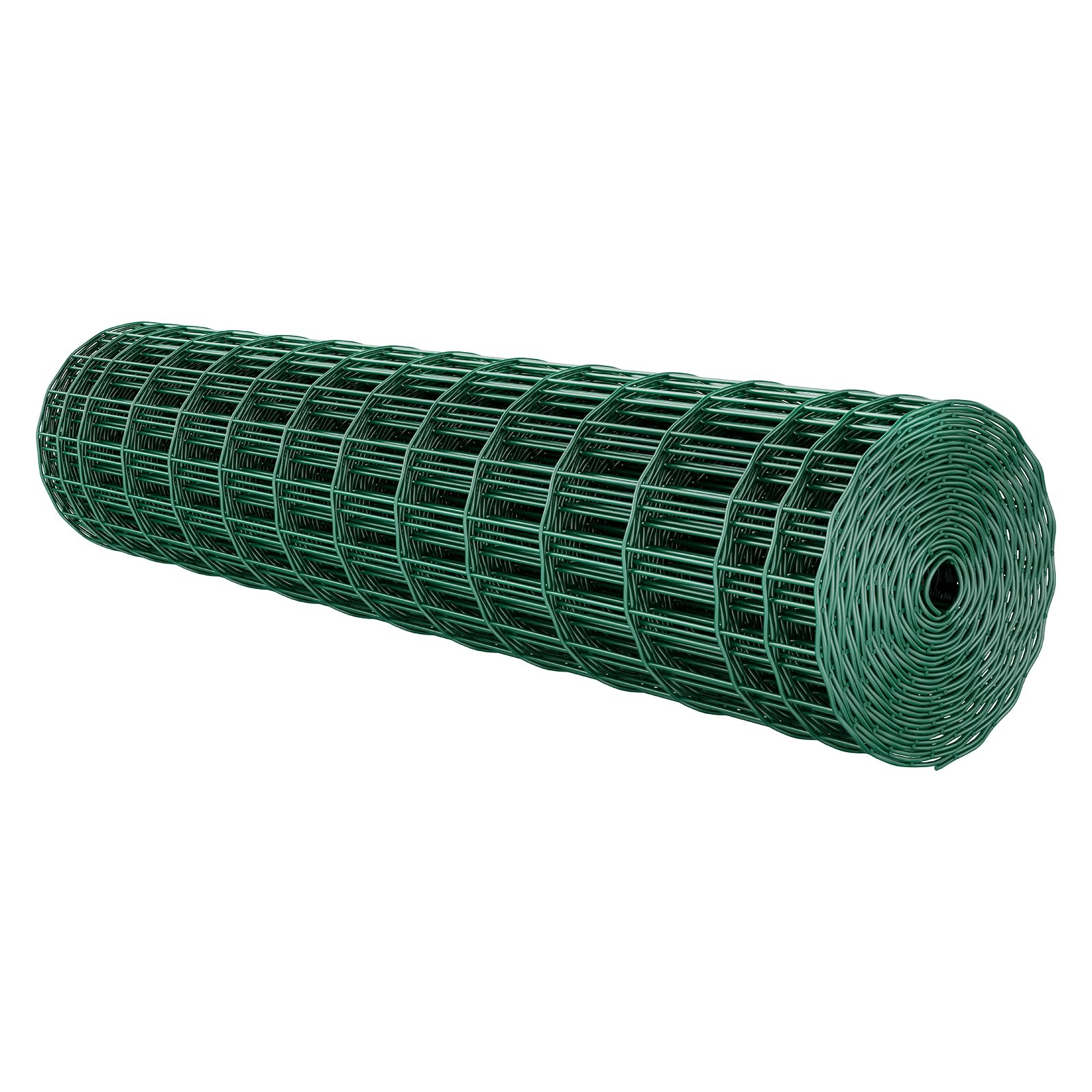 VEVOR Grillage Métallique Vert Maille 5 x 10 cm Rouleau Grillage Clôture à Mouton Soudé 1,2 x 25 m Fil en Fer Galvanisé Revêtement Vinyle PVC Diamètre Fil 2,1 mm pour Jardin Enclos Cage Animaux Ranchs