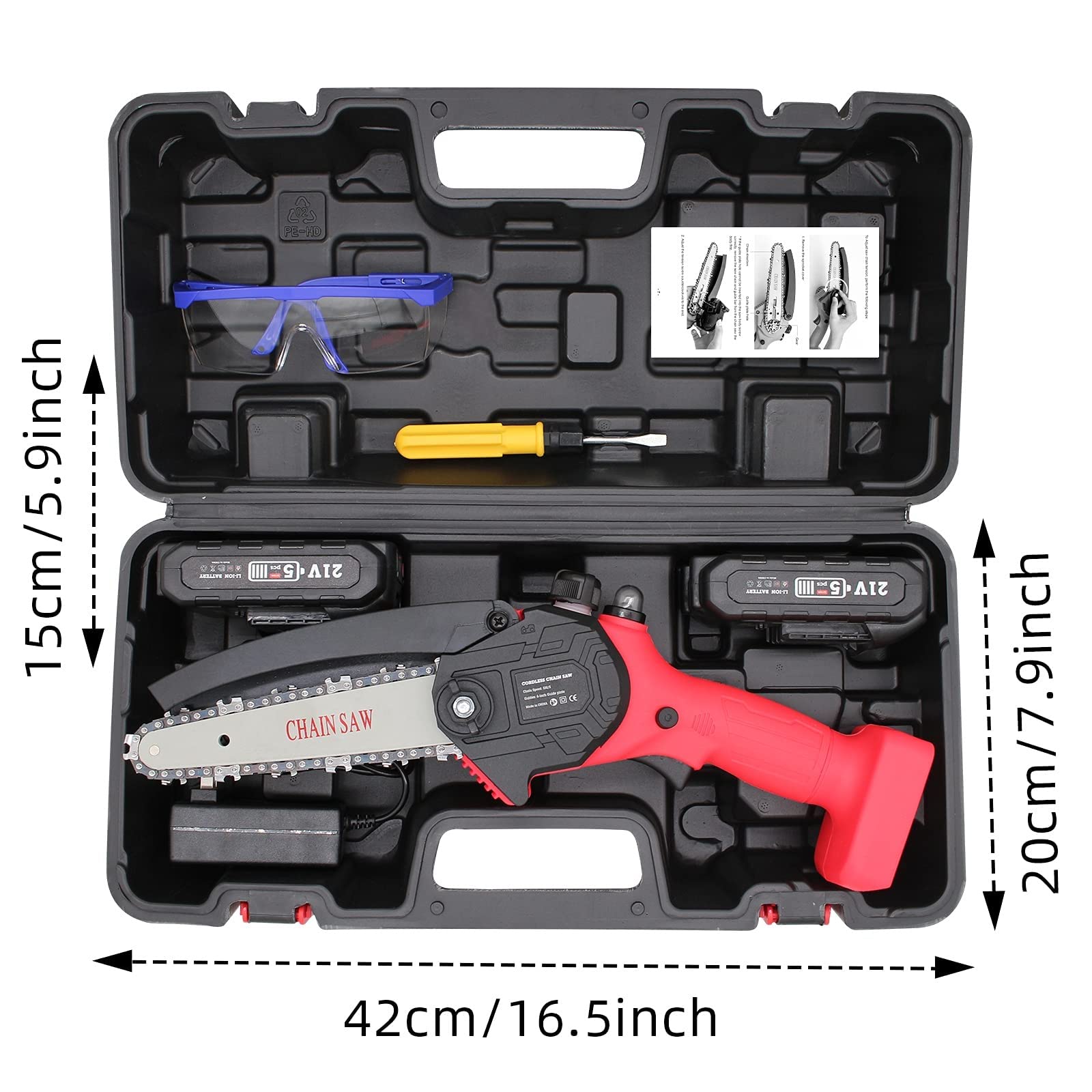 Amazon.co.jp: 新機能充電式チェーンソー6インチ 電動チェーンソー