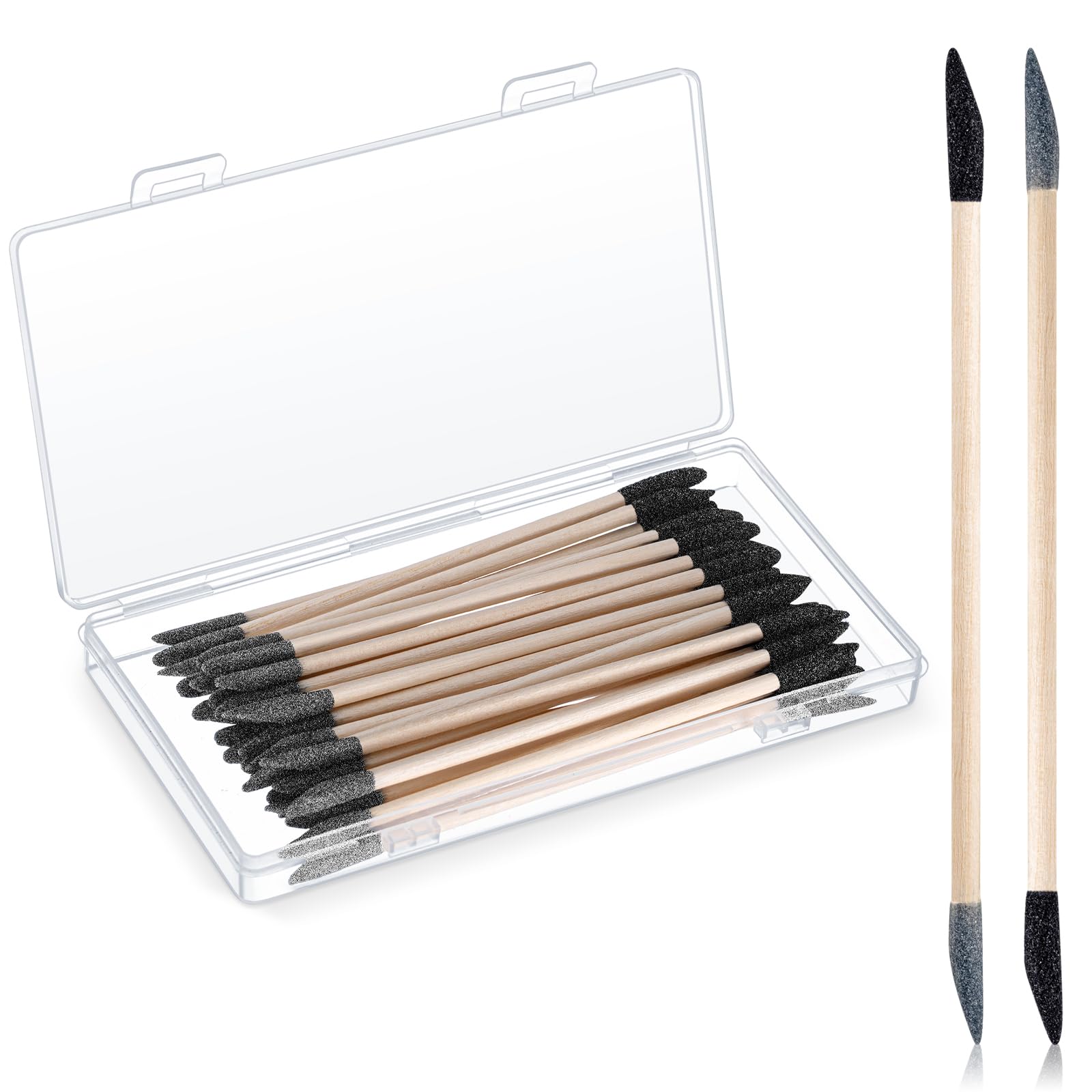 30 Pcs Sanding Sticks Double End Matchsticks Sanding Twigs Fine Detailing Polishing Sticks for Plastic Models Wood Hobby, 120/280 Grit, 5.4 x 0.3 Inch