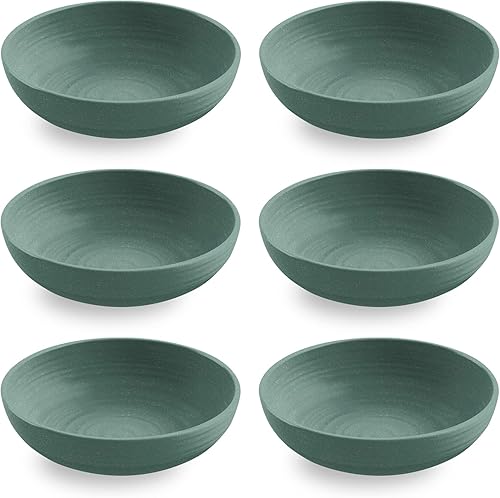 Miniatura 10 de TarHong Planta Artisan - Plato de ensalada sólido, 8.5 pulgadas, planta (base mayor de plantas con carpeta de melamina), inastillable,