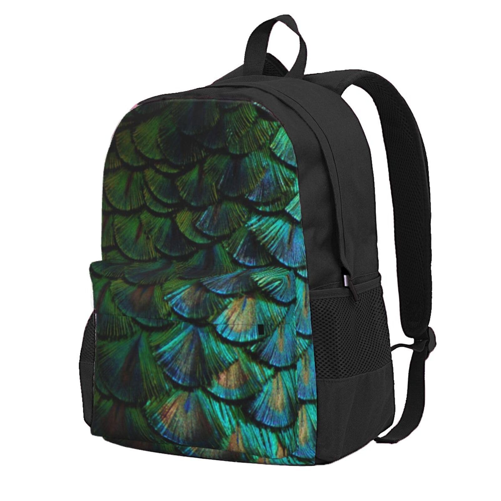 Sac à dos ordinateur d'école paon avec 15 compartiments - 8