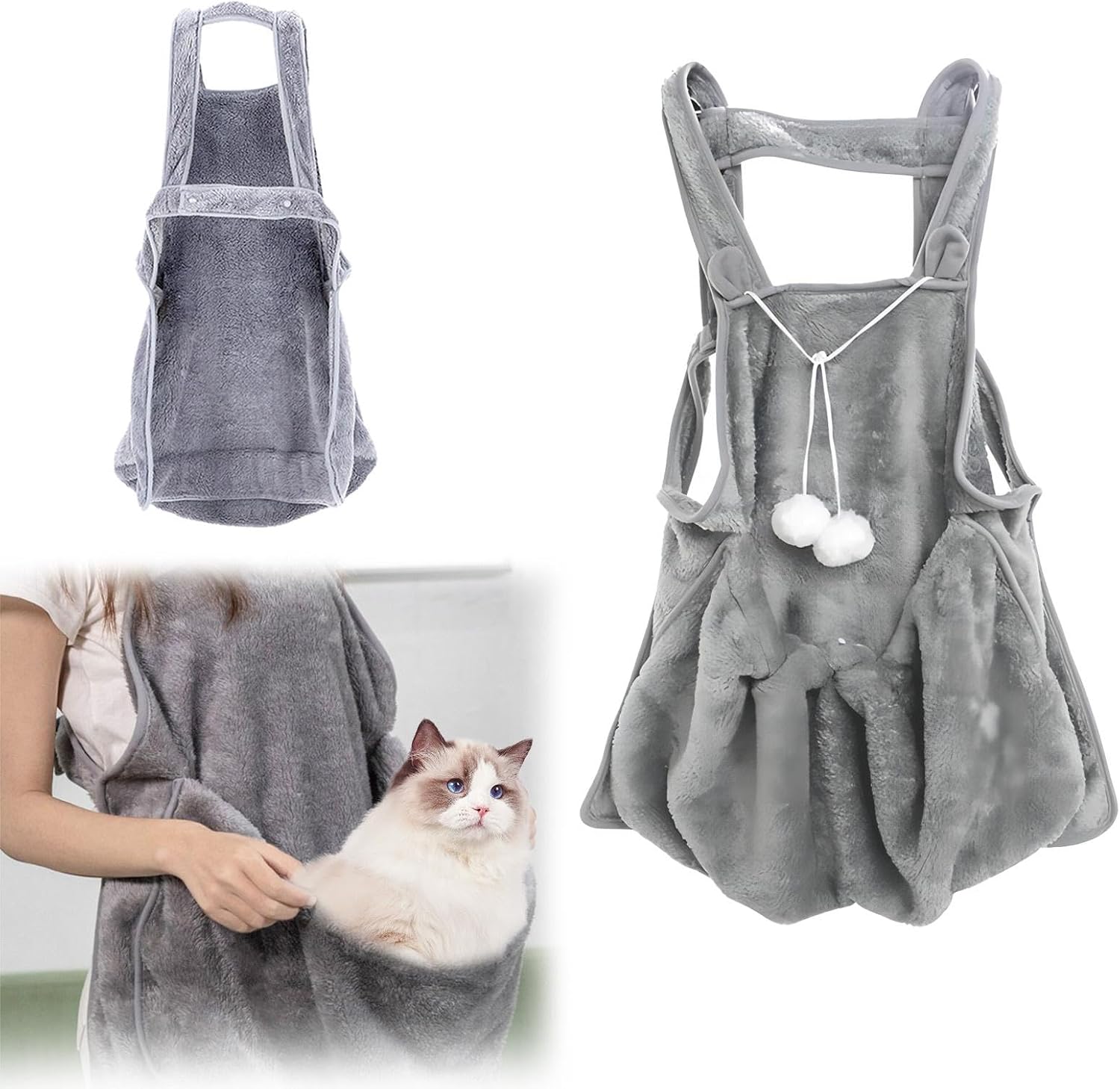 Small Cat Sling Carrier ChestSoft Breathable Cottonwith Pocket Hands Free
