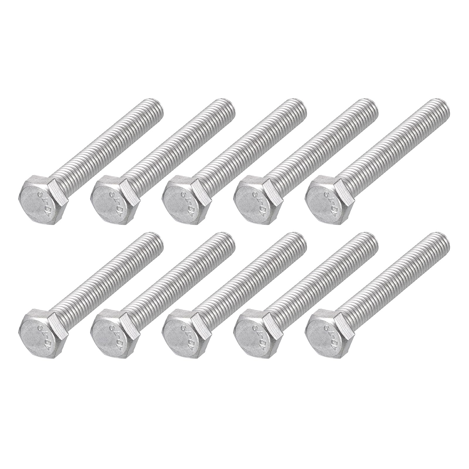 METALLIXITY Hex Bolts (M5-0.8x35mm) 30Pcs, 304 Stainless Steel Coarse Fully Threaded Hex Head Screw Bolt Machine Screws