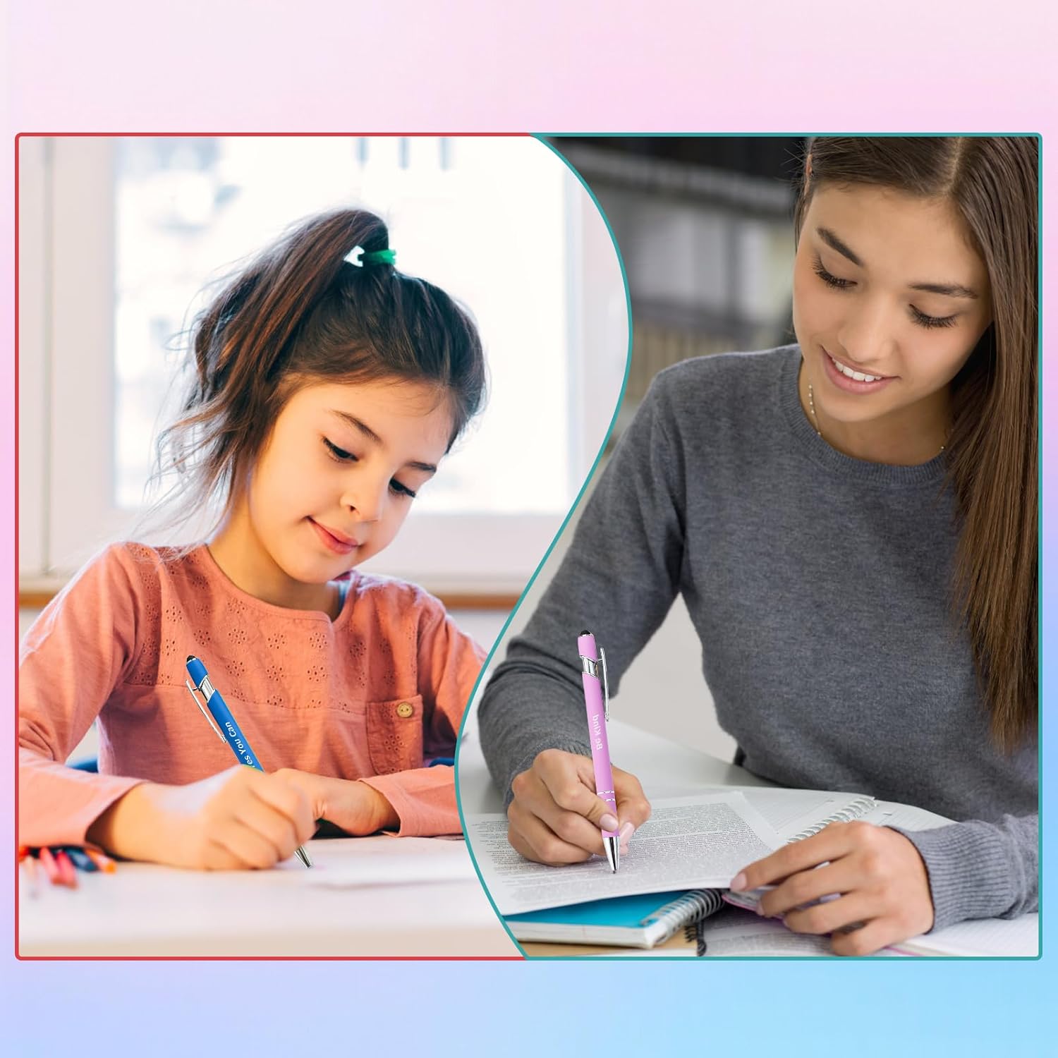 200 Piece Inspirational Pens Kit with Stylus Tip & Sayings – 100 Motivational Pen + 100 Individual Bags – Uplifting Quote & Positive Ideas – For Teachers, Office, School, Meetings, Team Events