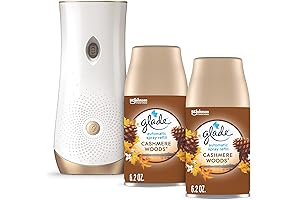 Glade Air Freshener Cashmere Woods Automatic Spray Refill and Holder Kit, 6.2 Oz, 2 Count