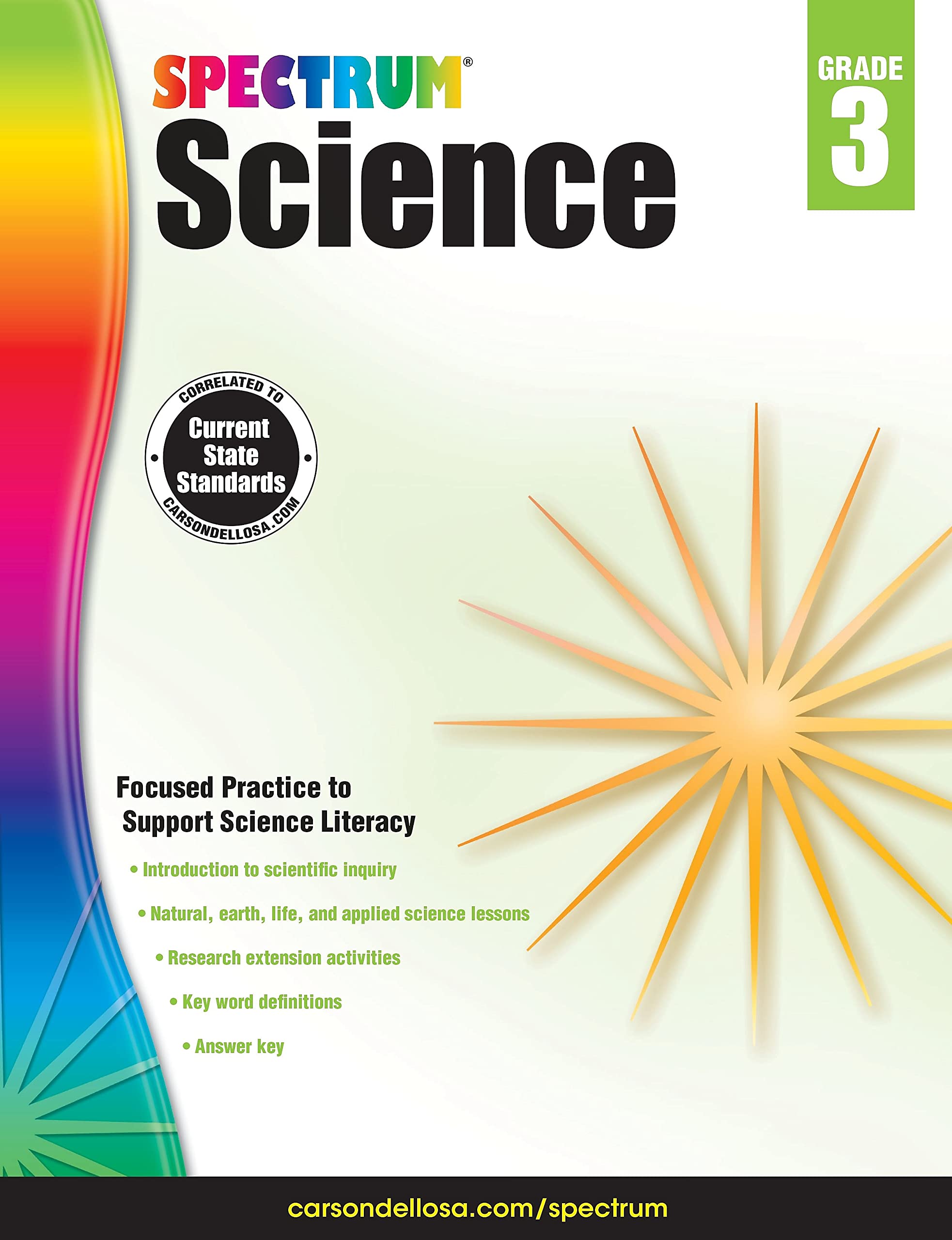 Spectrum Grade 3 Science Workbook, Intro to Scientific Inquiry, Natural, Earth, and Life Sciences With Research Activities, Classroom or Homeschool Curriculum