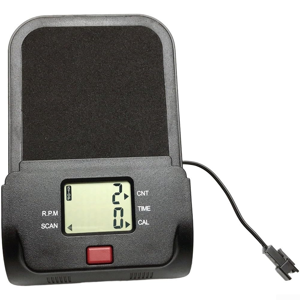 Rowing Machine Counter Meter With 2-Pin SM Connector,ABS Display Monitor With Phone Holder,Shows Time Count Calories SPM For Fitness Equipment(Black)