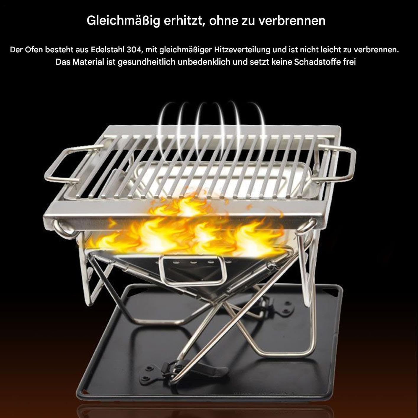 Parrilla Portátil Accesorios De Cocina Plegables De Acero Inoxidable