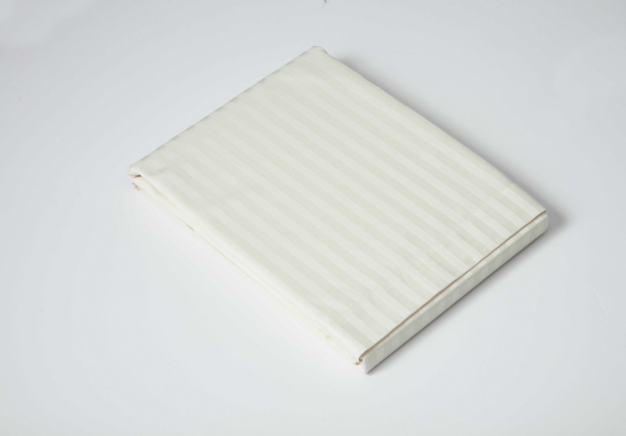 Belledorm Ivory Hotel Suite Satin Stripe - Flat Sheet (, Double)