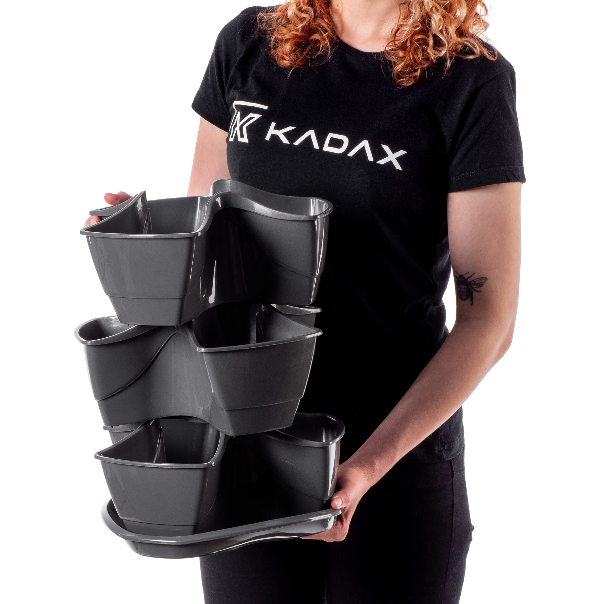 KADAX verticale tuin, plantentoren van robuust kunststof, zuilpot met