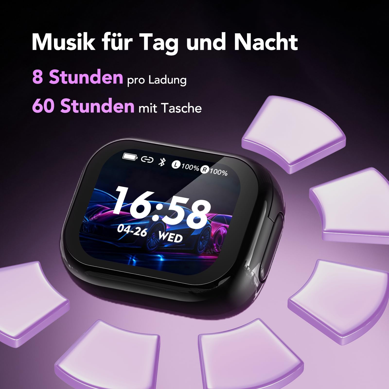 Übersetzer Kopfhörer 3-in-1 Echtzeit 150 Sprachen 9 Modi Bluetooth 6.0 LED Display 60H Laufzeit Schwarz