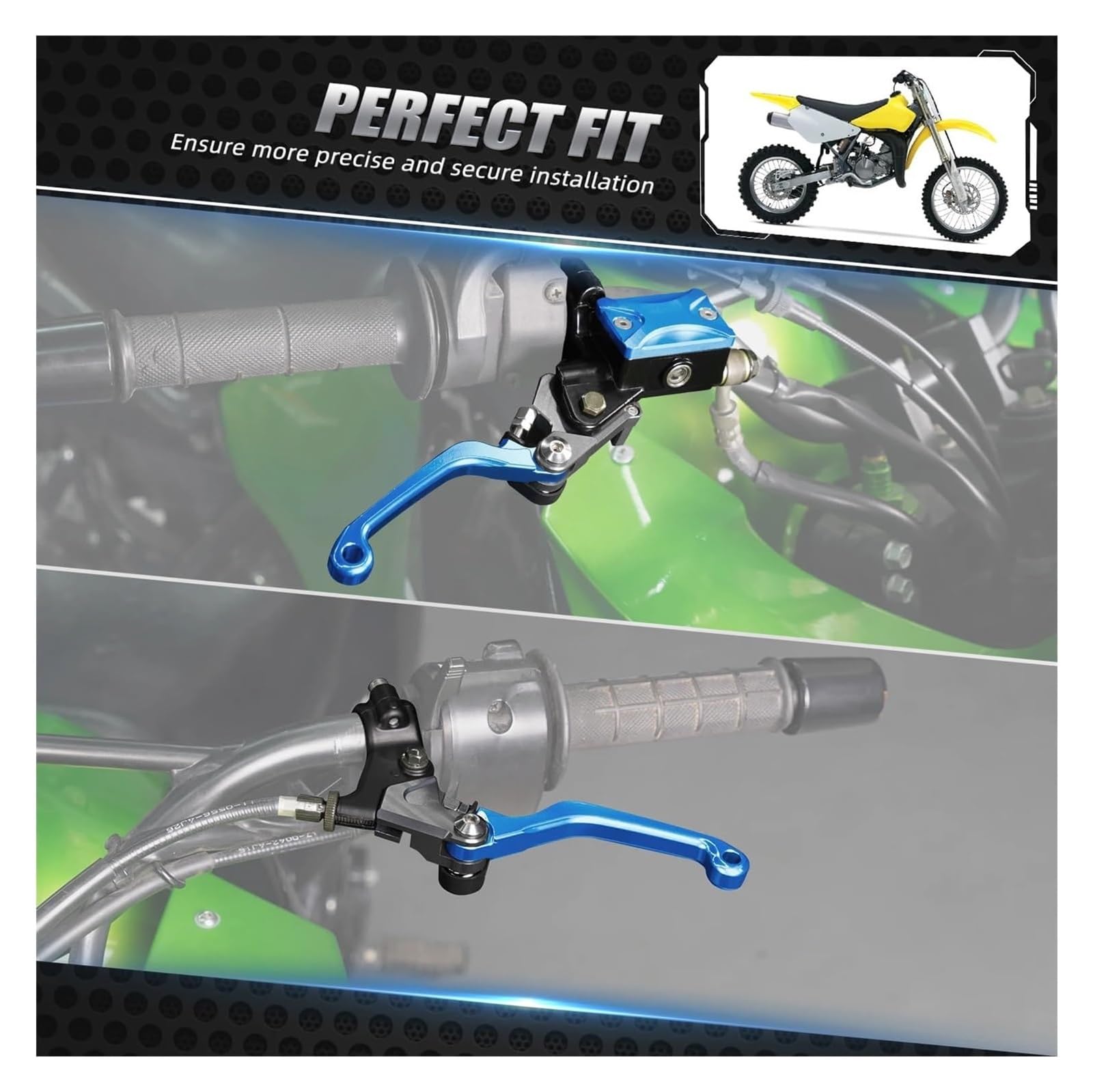 para Yamaha YZ85 YZ125 YZ250 YZ250F YZ450F TTR250 TTR600 Maneta Embrague Freno Hidráulico De 7/8" 22 Mm con Tapa Depósito Líquido Frenos