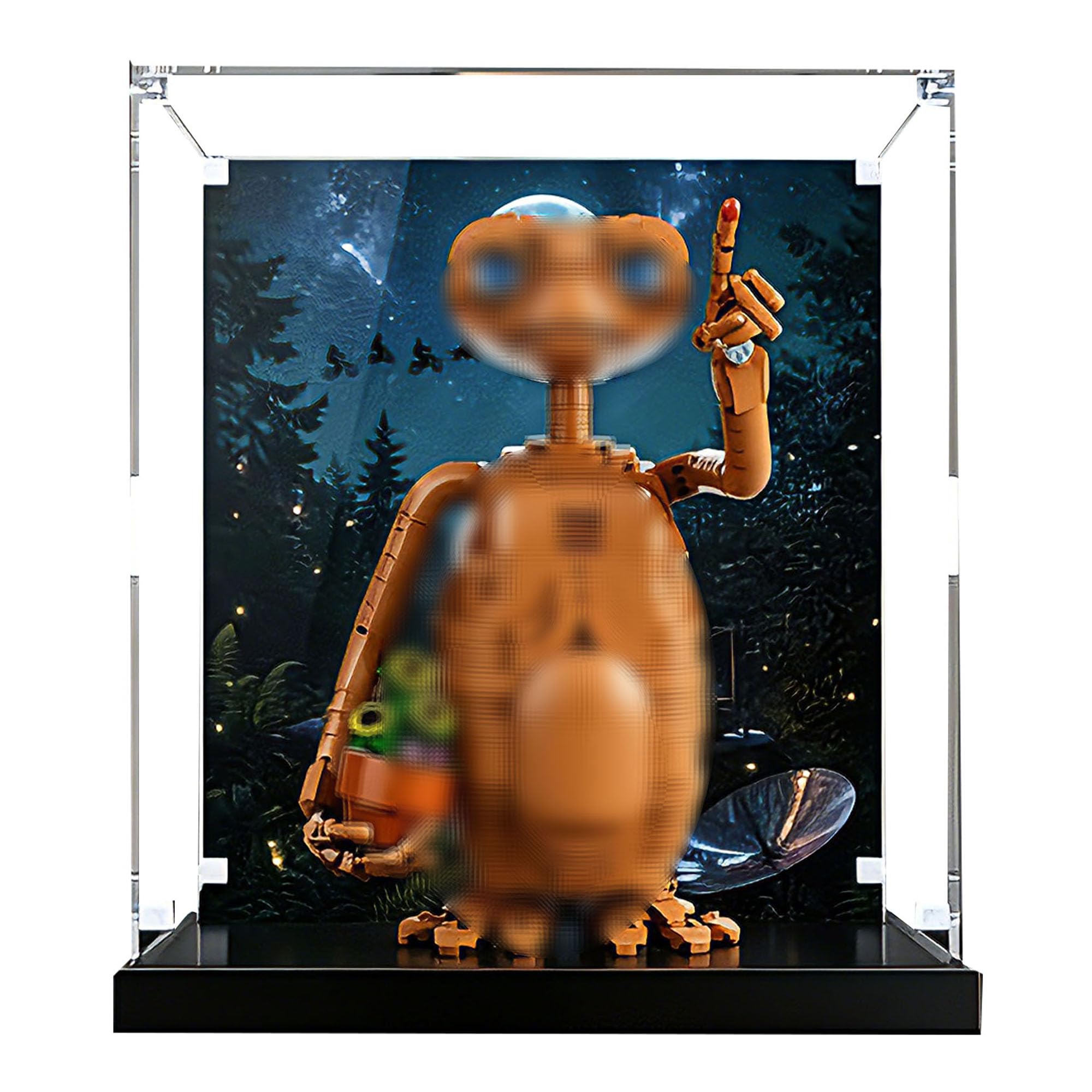 Ddxmml Back Spray A Acrylic Display Case For Le-Go 21370 Alien Model (Back Spray A)