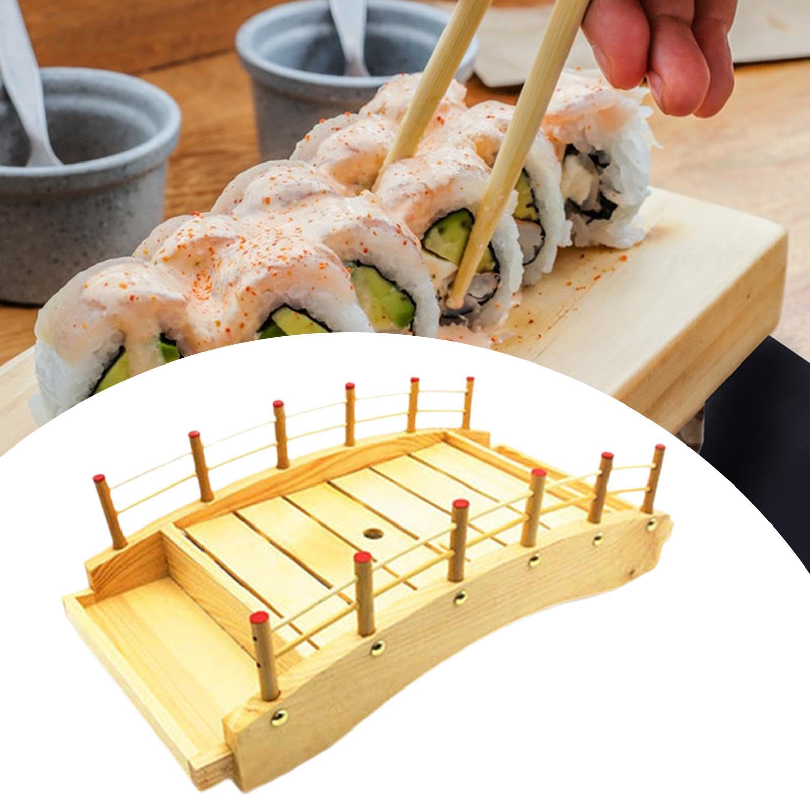 Sharplace Prime de sushi en bois Prime en bois pont assiette assiette de nourriture de nourriture pour pâtisse, M