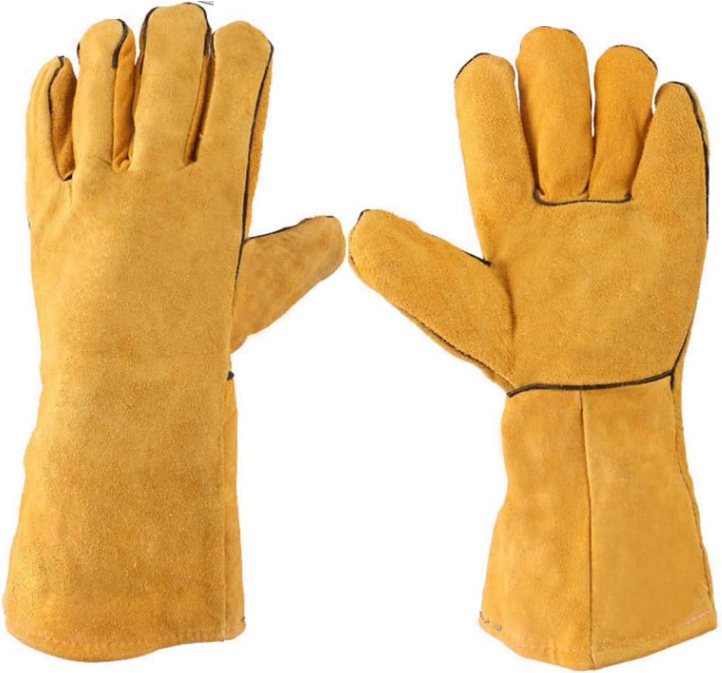PJDDP Animal Handling Gloves Bite Proof,Animals Protection Gloves,Anti-Scratch Anti-Bite Gloves,Bite Resistant Gloves,Feed Gloves for Dog Cat Bird Snake Parrot Lizard Wild Animals,Yellow