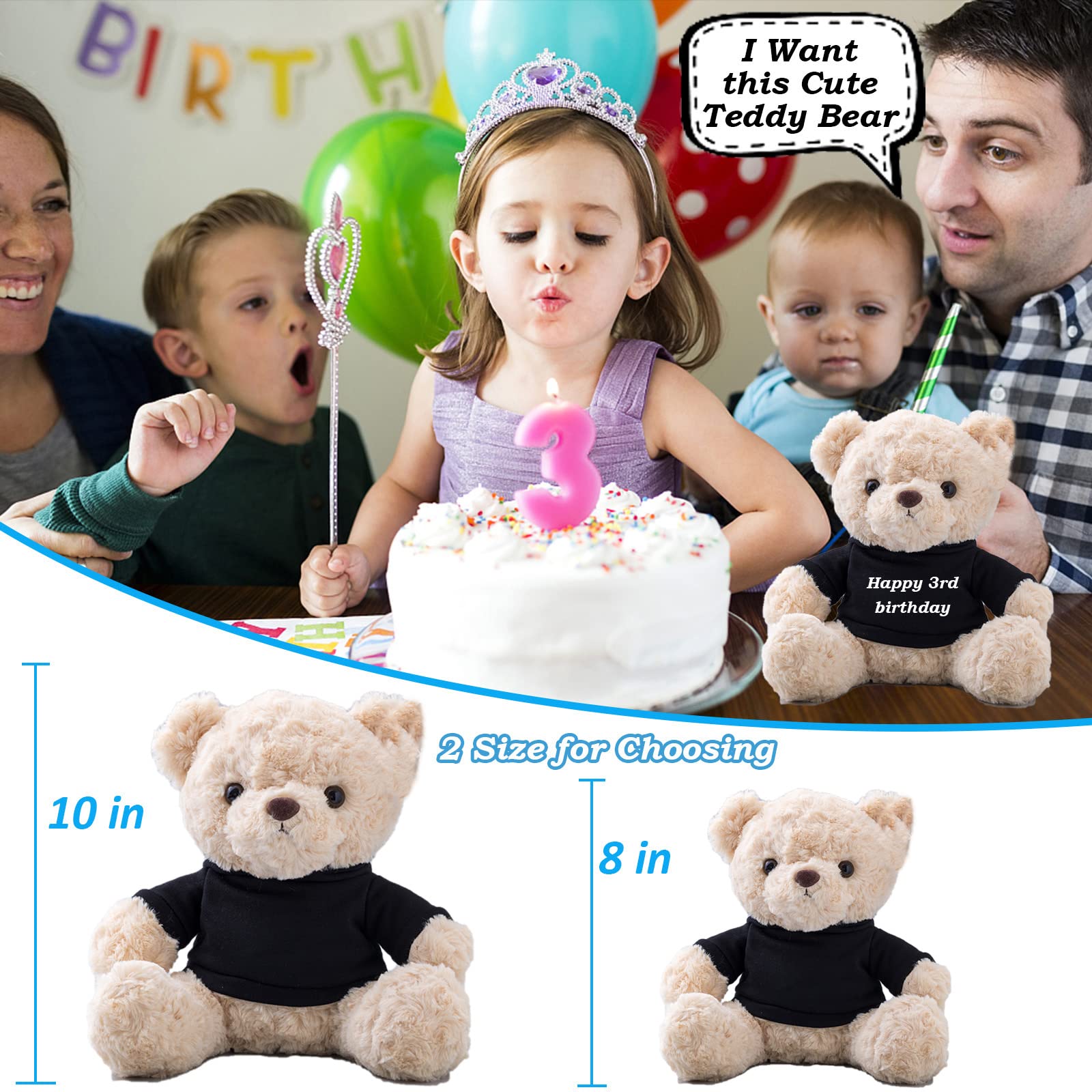 Personalisiertes Teddybär Plüschtier – Mit Text Oder Foto, 20 Cm, Für Valentinstag, Geburtstag, Weihnachten