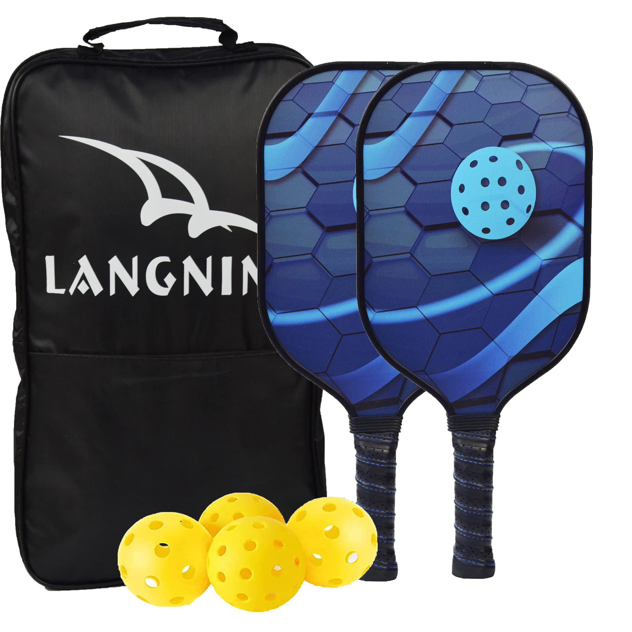 Buy LANGNING Pickleball Paddles Upgrade Graphite Pickleball Paddle Set